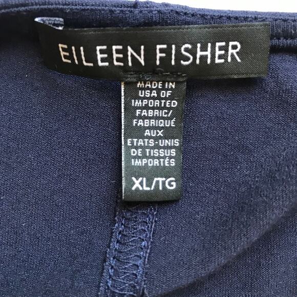 Eileen Fisher Sleeveless Navy Blue Tank Dress Viscose Jersey XL Capsule Wardrobe - Picture 4 of 5